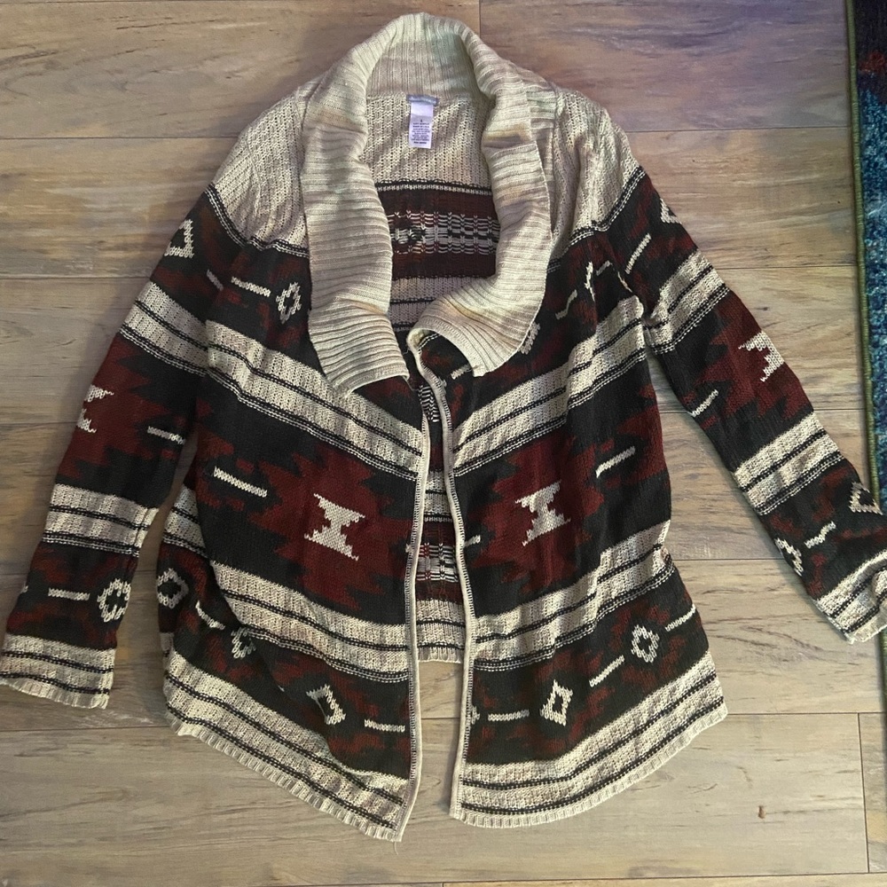 Burgundy Pattern Sweater